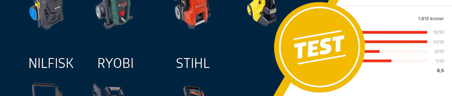 Vi tester 7 højtryksrensere Vi tester 7 højtryksrensere